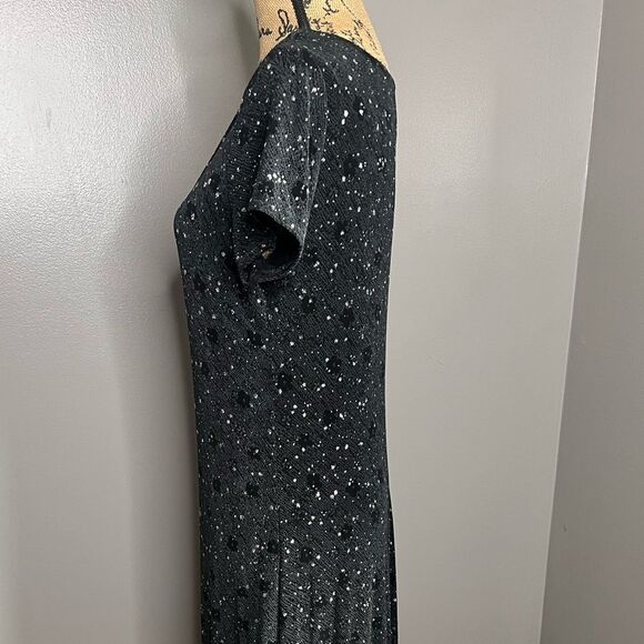 Vintage Paul Harris Design sparkly black maxi dress size 10 whimsigothic moody - Picture 11 of 11